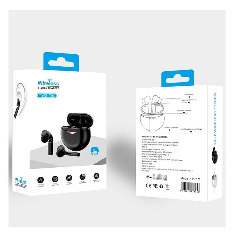 T & g T50 Sport Tws Bluetooth Earbuds with Noise Canceling and Mic - Black 4