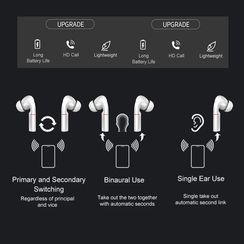 T & g T50 Sport Tws Bluetooth Earbuds with Noise Canceling and Mic - Black 11