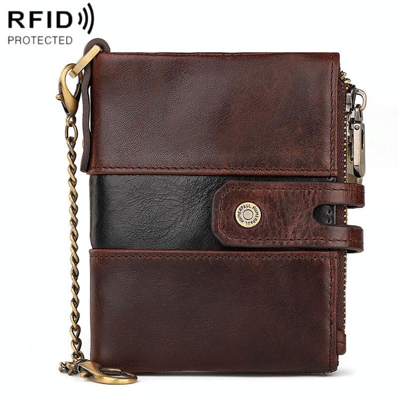 Retro Mens Coin Purse with Rfid Protection - Black 9