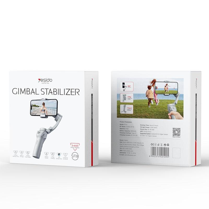 Three-axis Handheld Gimbal for Sf18 Phone - Anti-shake White 8