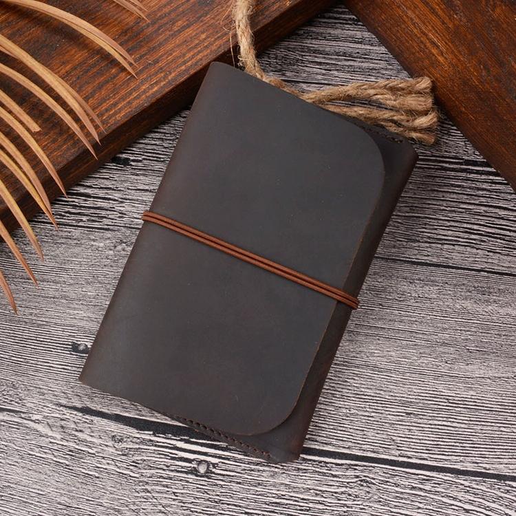 Retro Passport Wallet For Travel Crazy Horse Skin - Brown 5