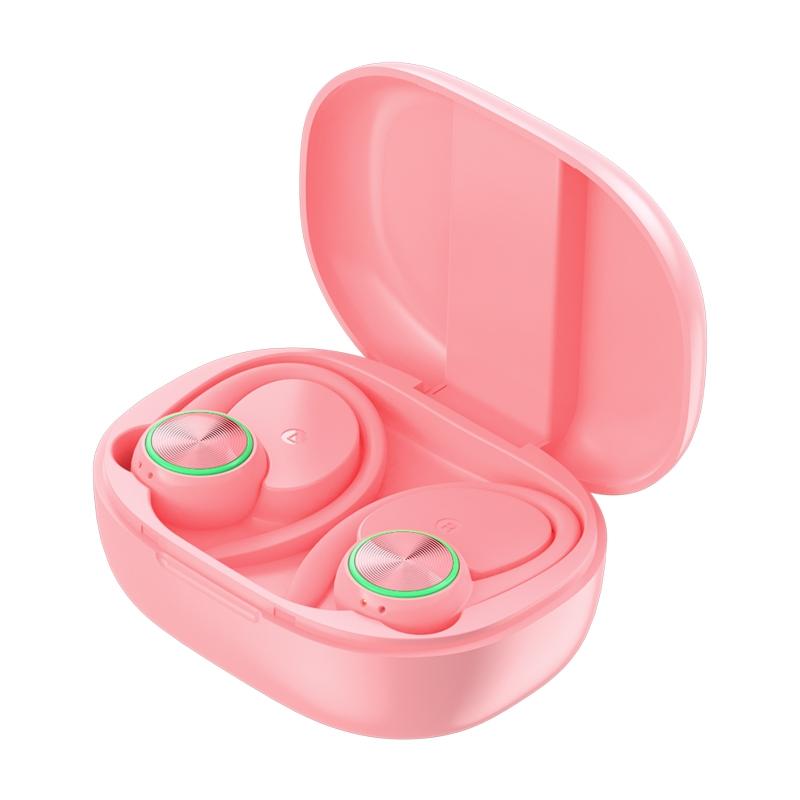 Wireless Bluetooth Earphones with Charging Bin and Digital Display - Black 15