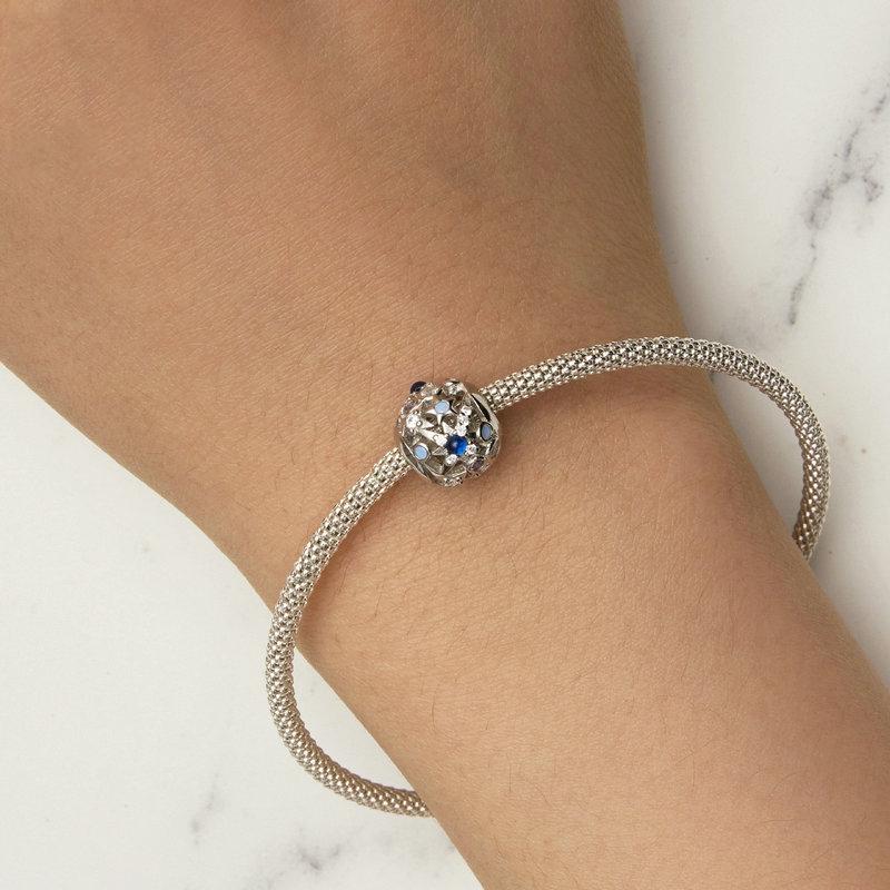 925 Sterling Silver Diy Bead Bracelet & Necklace Set 8
