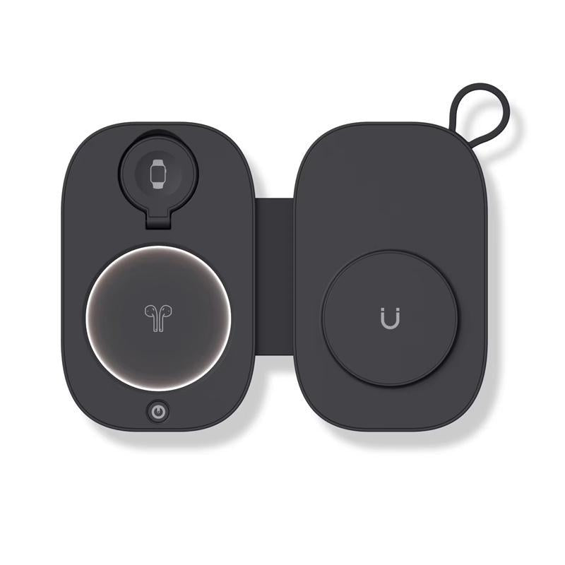 3 In 1 Magnetic Wireless Charger For Apple Devices - Black 8