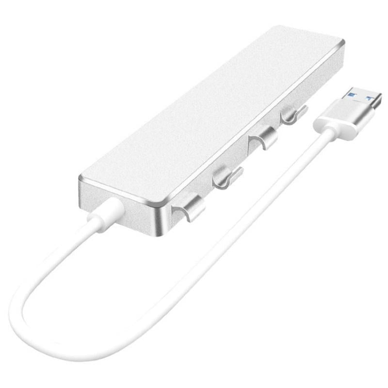 Usb 3.0 Type-C + 4-Port Hub For Laptop Expansion - Grey 3