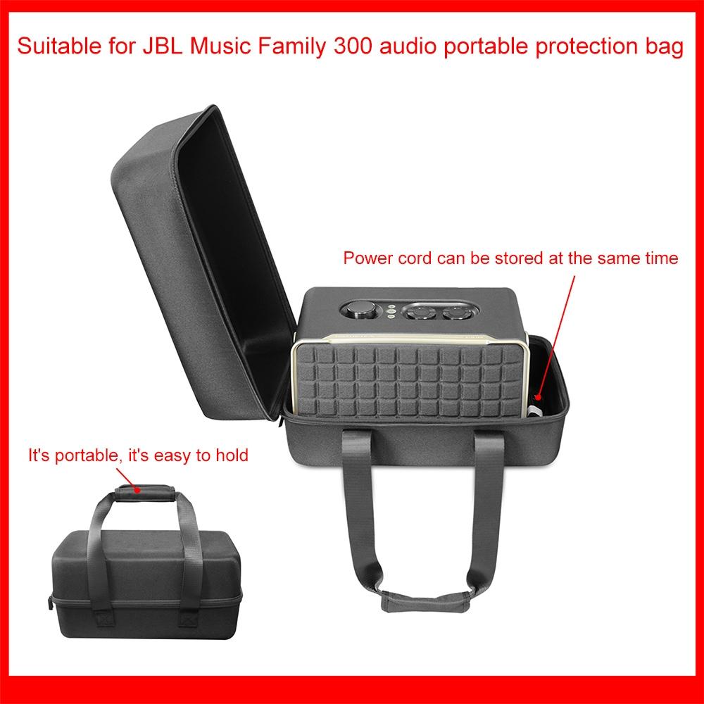 Jbl Authentics 300 Portable Speaker Bag - Hard Shell Dustproof Black 6