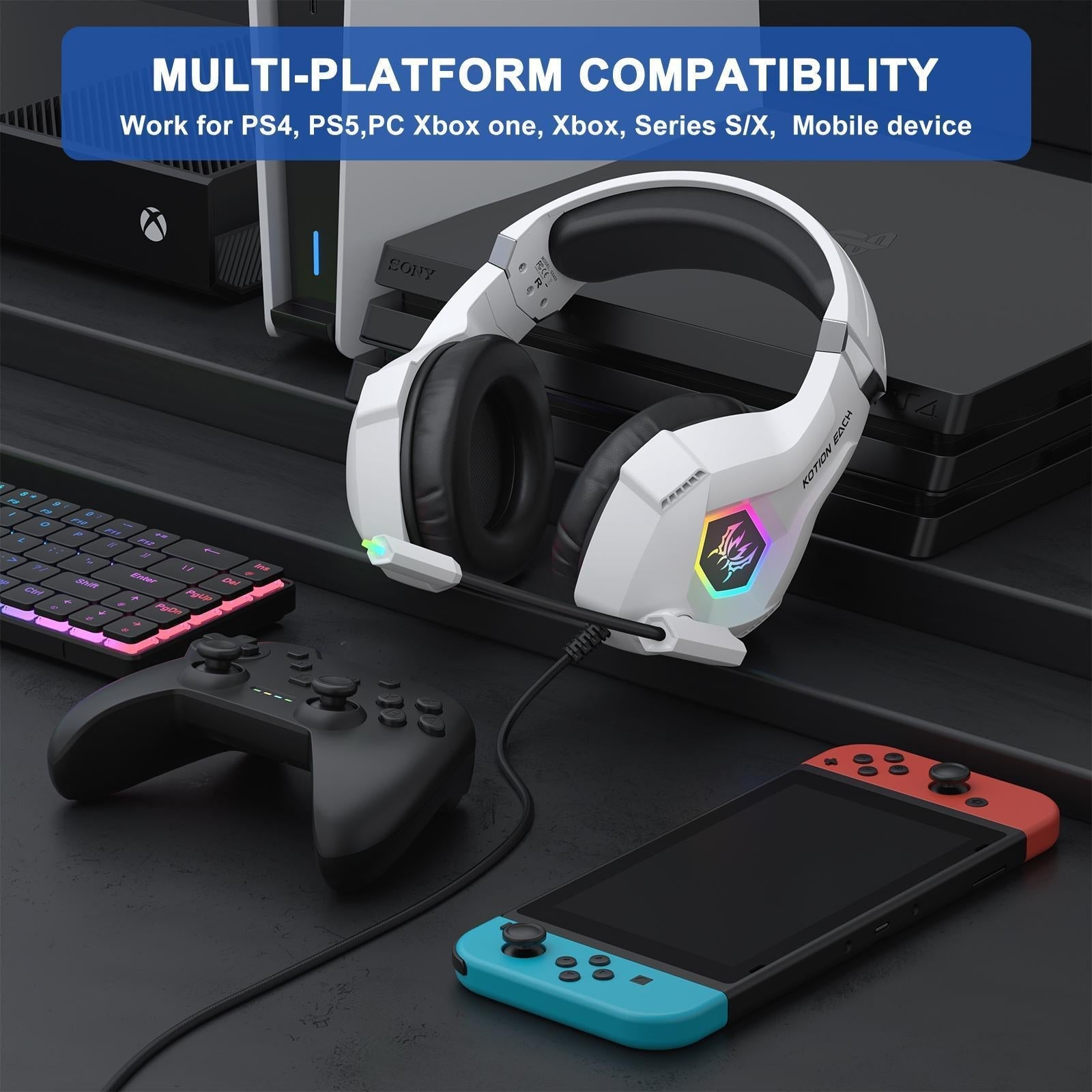 Omni Esports Headset With Mic 1.9M Length - Blac 6
