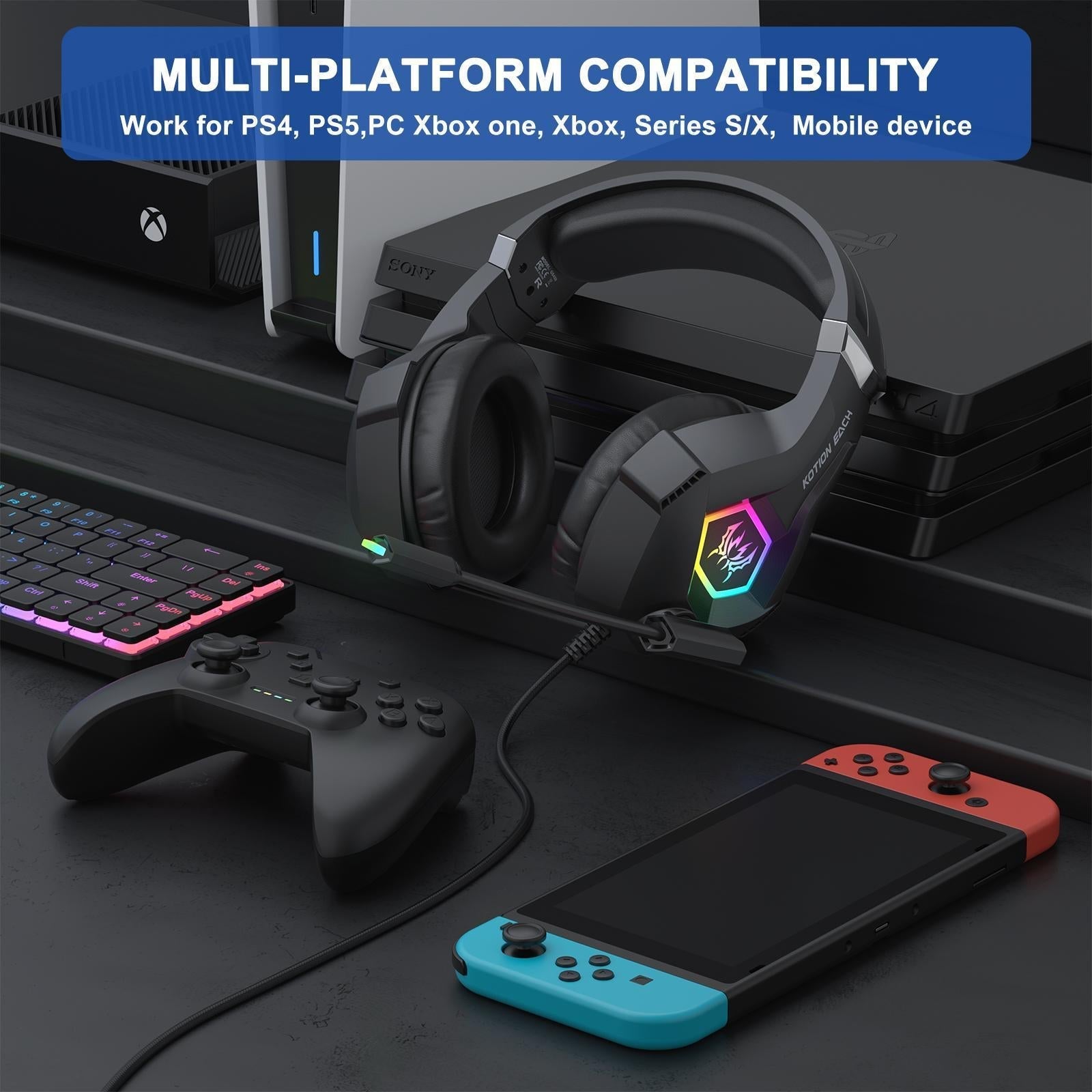 Omni Esports Headset With Mic 1.9M Length - Blac 13