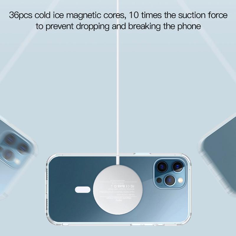 15W Magnetic Wireless Charger White 4