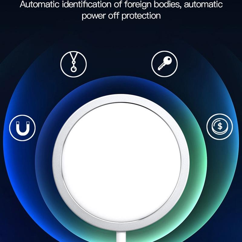 15W Magnetic Wireless Charger White 6