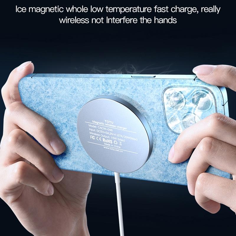 15W Magnetic Wireless Charger White 12