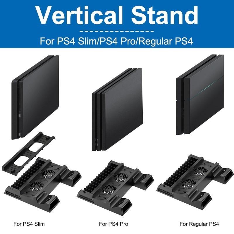 Vertical Cooling Stand with Dual Controller Charger for Ps4 - Black 5