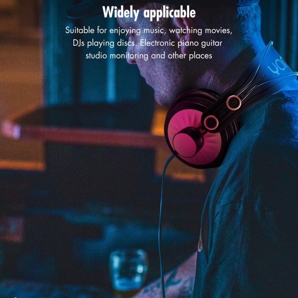 Foldable Lightweight Recording Headphones Gold 6