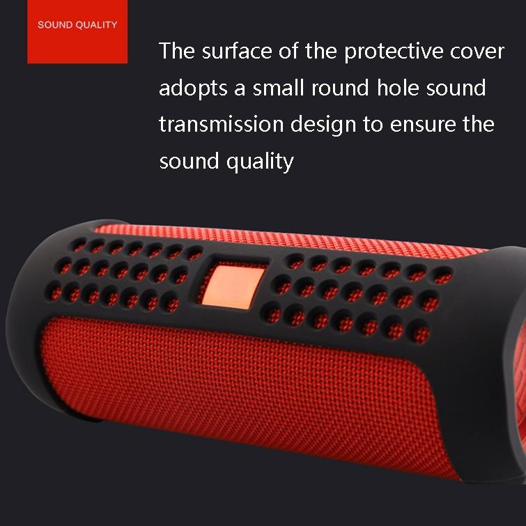 Eco-friendly Silicone Case for Jbl Flip 5 Bluetooth Speaker - Black 6