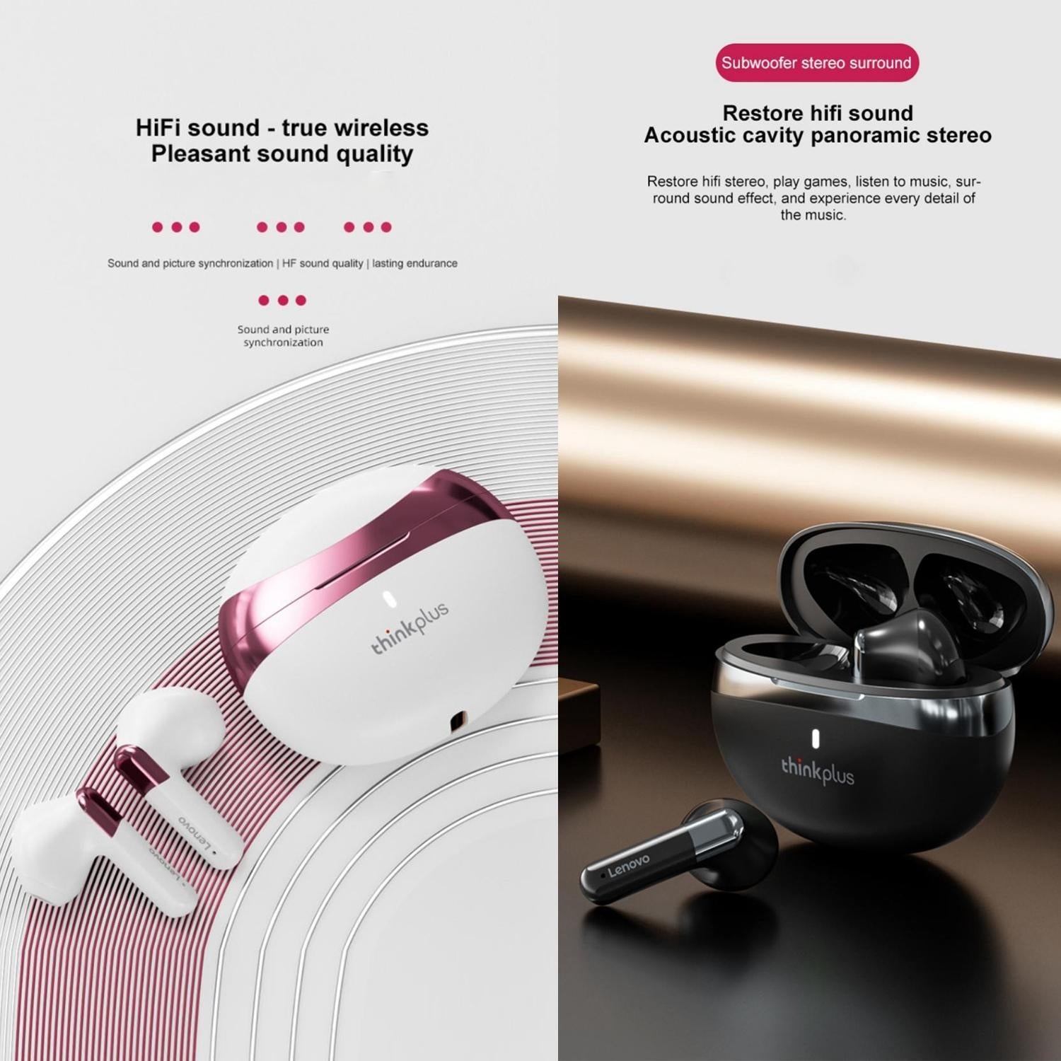 Wireless Bluetooth Earphones with Hd Mic - Black 3