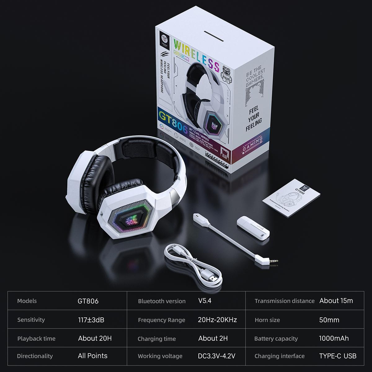 Tri-Mode Bluetooth E-Sports Headset - Black 10