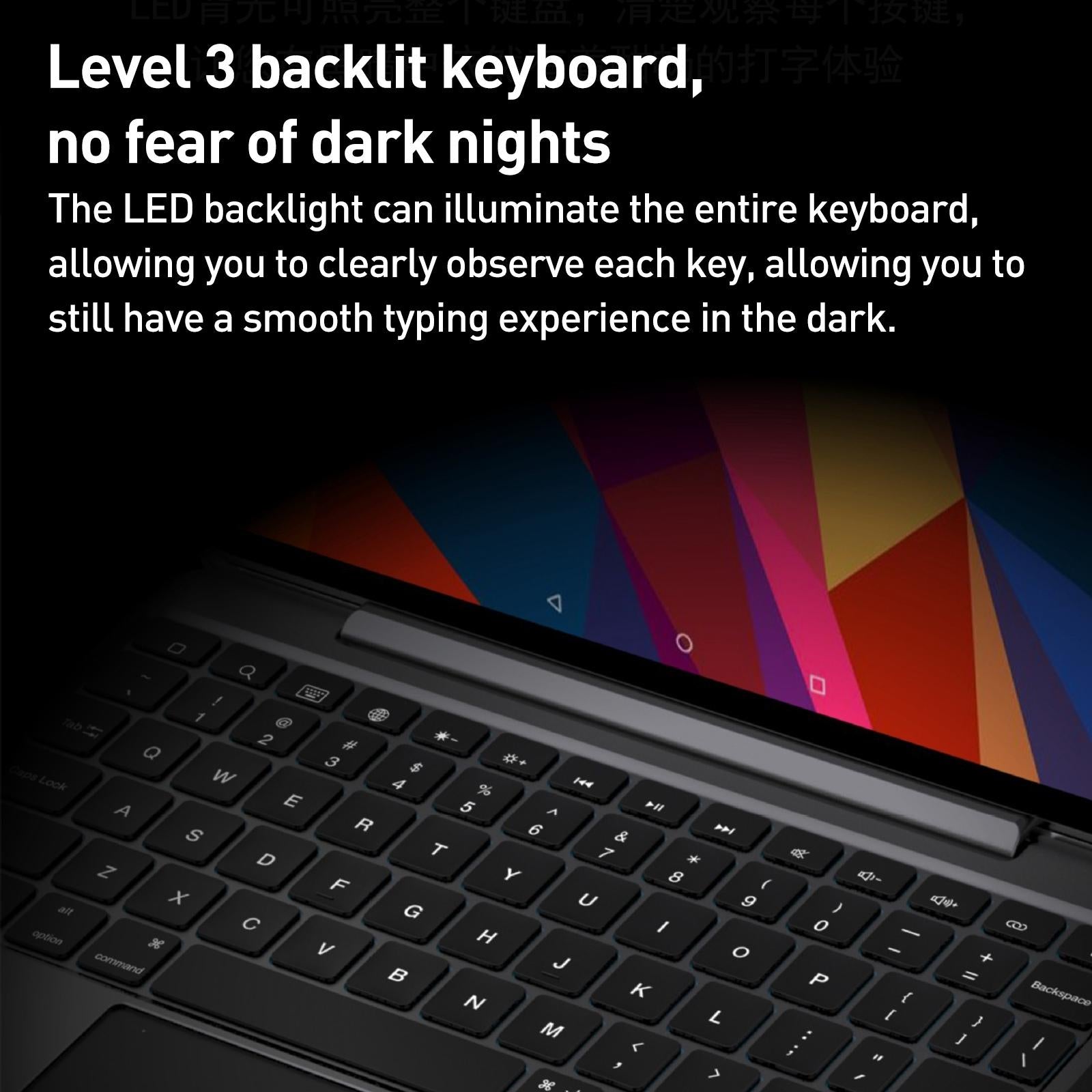 Bluetooth Touch Keyboard Leather Case - Aluminum Alloy - Grey - For Ipad Pro 11 2022/2021/2020/2018/Air 4/5 11