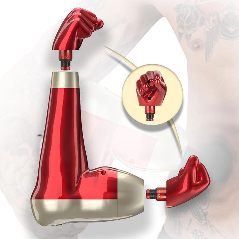 Arm Shape Usb Massage Gun For Muscle Relaxation - Red 8