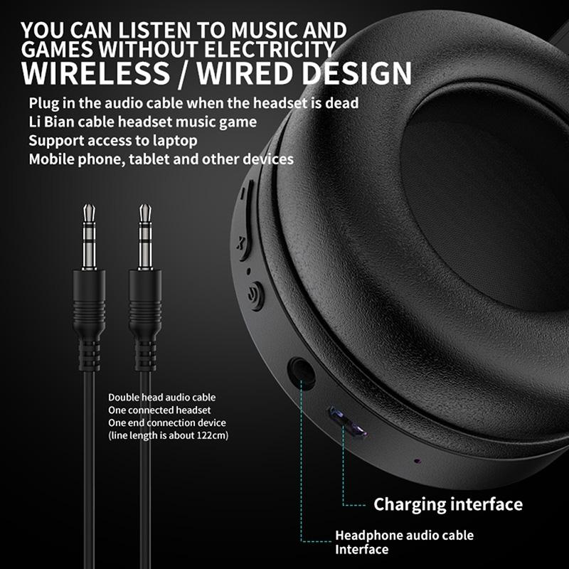 Rgb Dual-Mode Bluetooth Gaming Headset - Black 14