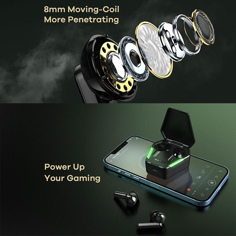 Wireless Gaming Earbuds - True Stereo Bluetooth 5.0 White 6