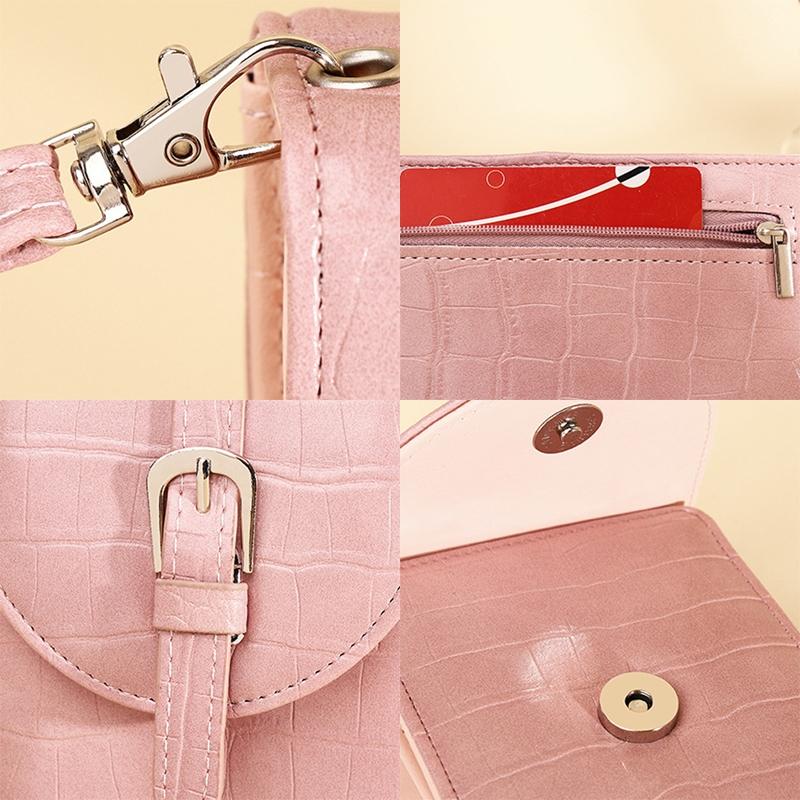 Stylish Crocodile Print Shoulder Bag - Red 5