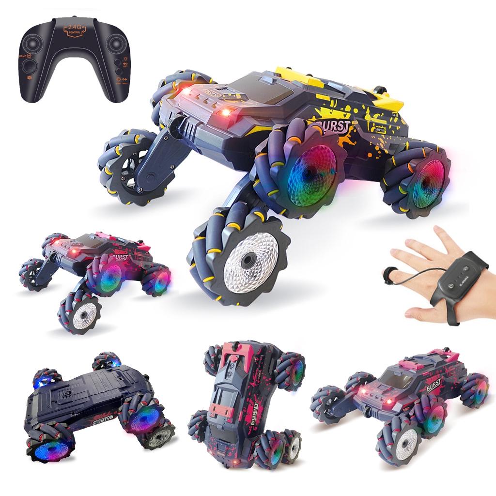 6-wheeled Stunt Car with 2.4g Remote Control - Single Rc - Yellow 3