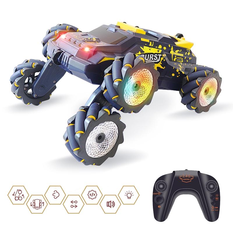 6-wheeled Stunt Car with 2.4g Remote Control - Single Rc - Yellow 6