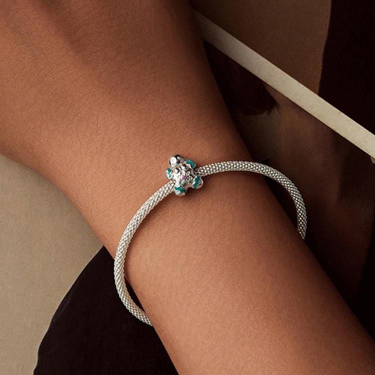 925 Sterling Silver Gingerbread Man Bracelet Charm 8