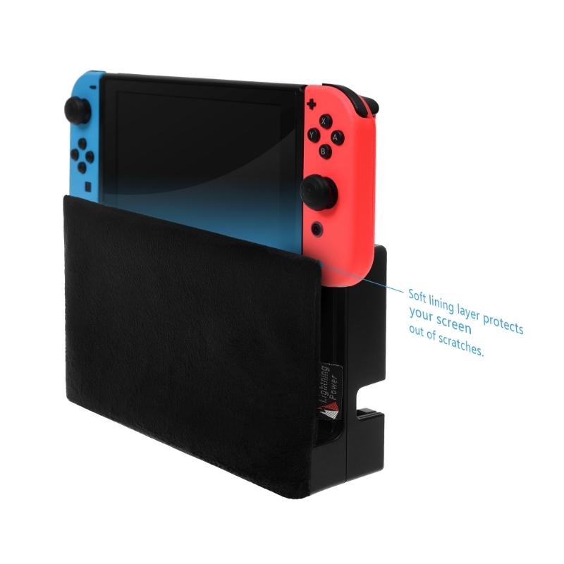 Switch Charging Dock Cover - Soft Crystal - Black 6
