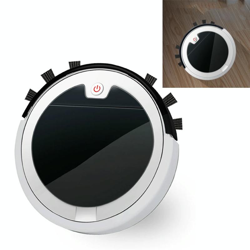 Smart Home Sweeping Robot with Remote Control and Large Suction - White Black 11