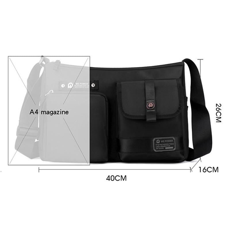 Crossbody Shoulder Bag For Casual Men Outdoor Functionality - Black 6