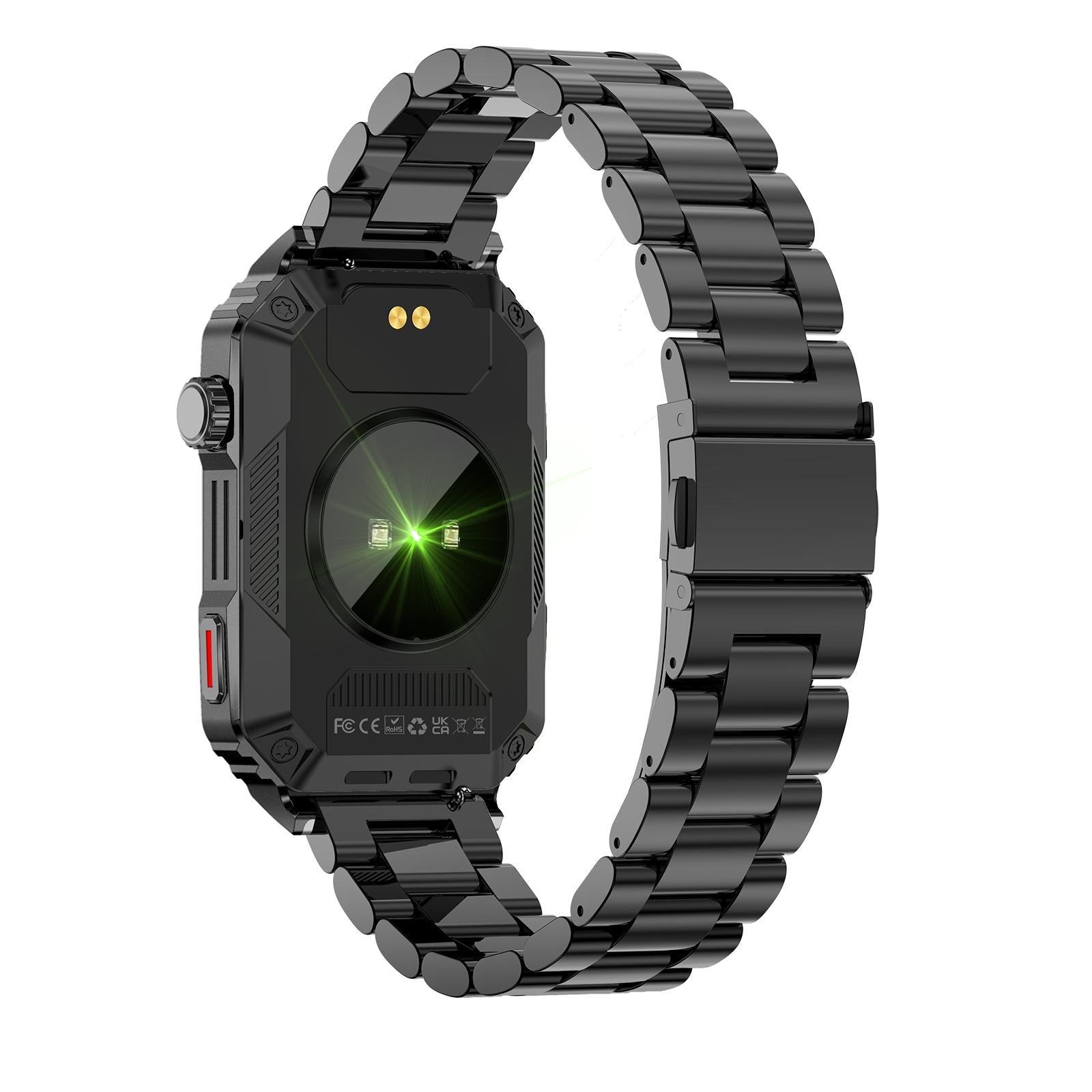 Smart Bracelet With Sleep Detection And Steel Strap - Bt5.2 - Black 4