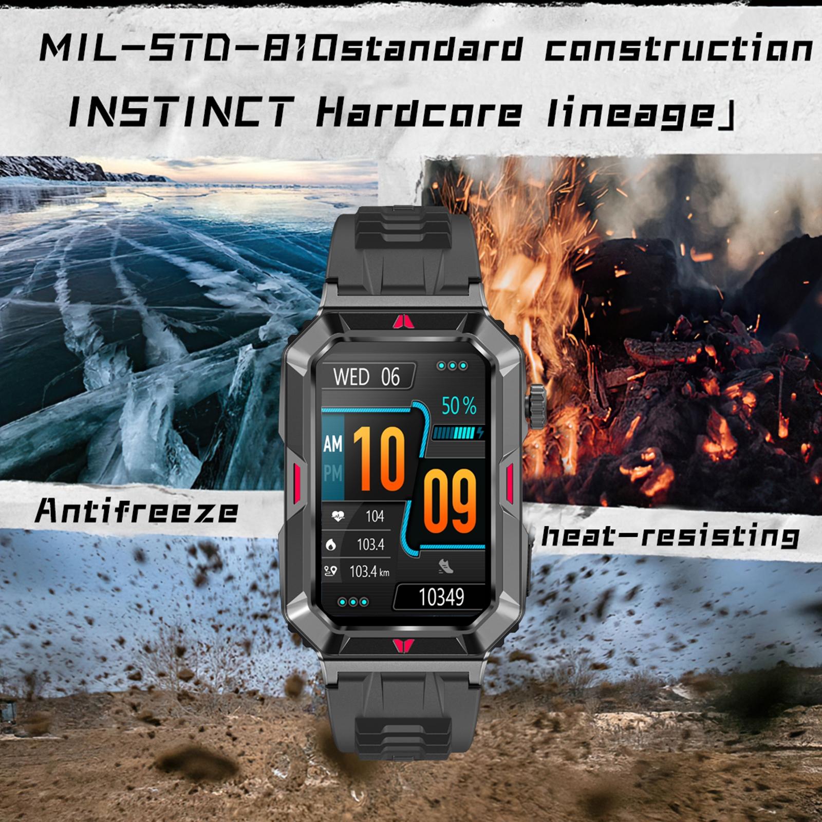 Smart Bracelet With Sleep Detection And Steel Strap - Bt5.2 - Black 8