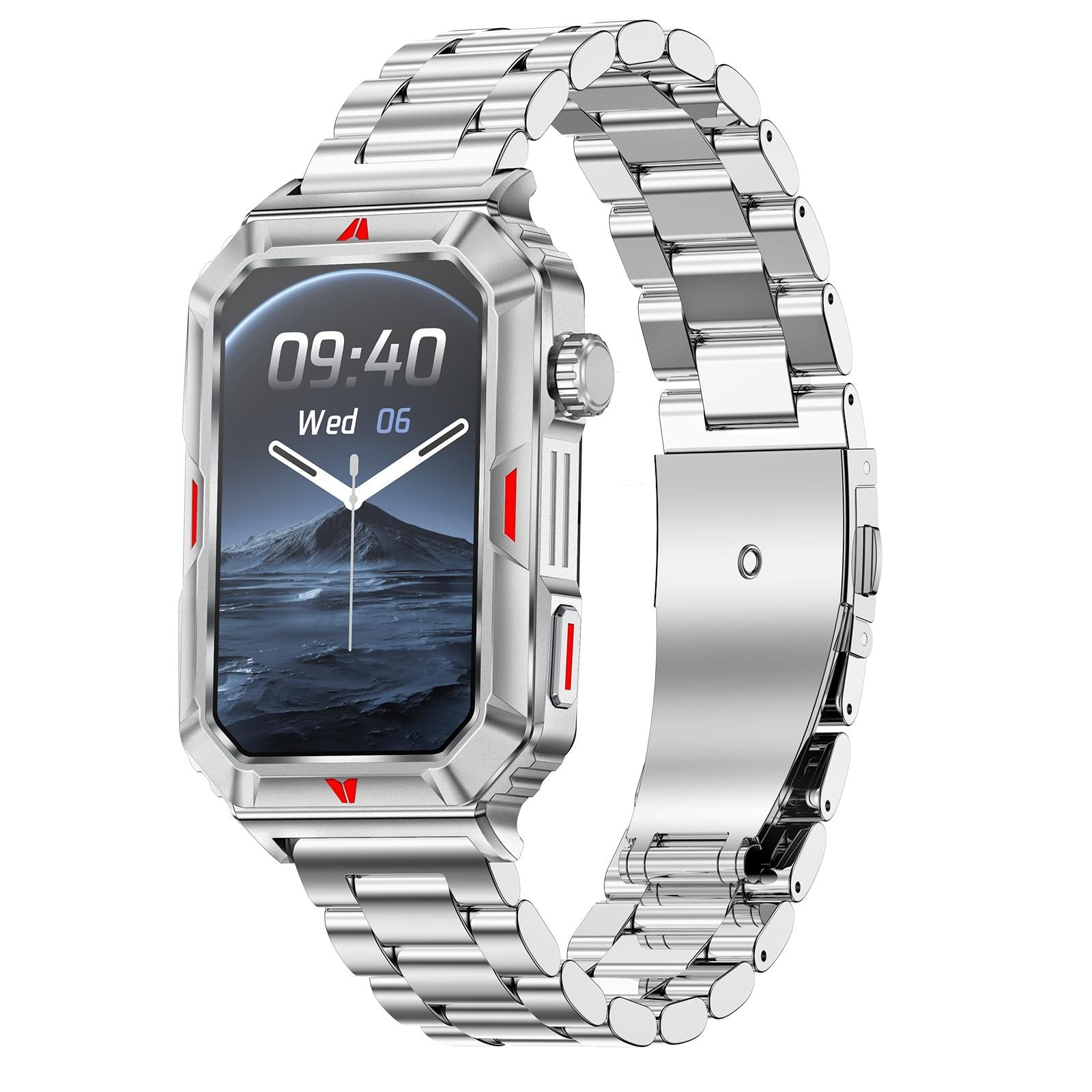 Smart Bracelet With Sleep Detection And Steel Strap - Bt5.2 - Black 14