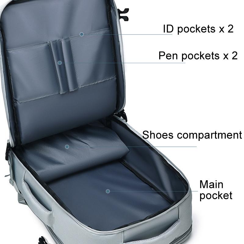 Spacious Travel Backpack For Laptops - Black 7