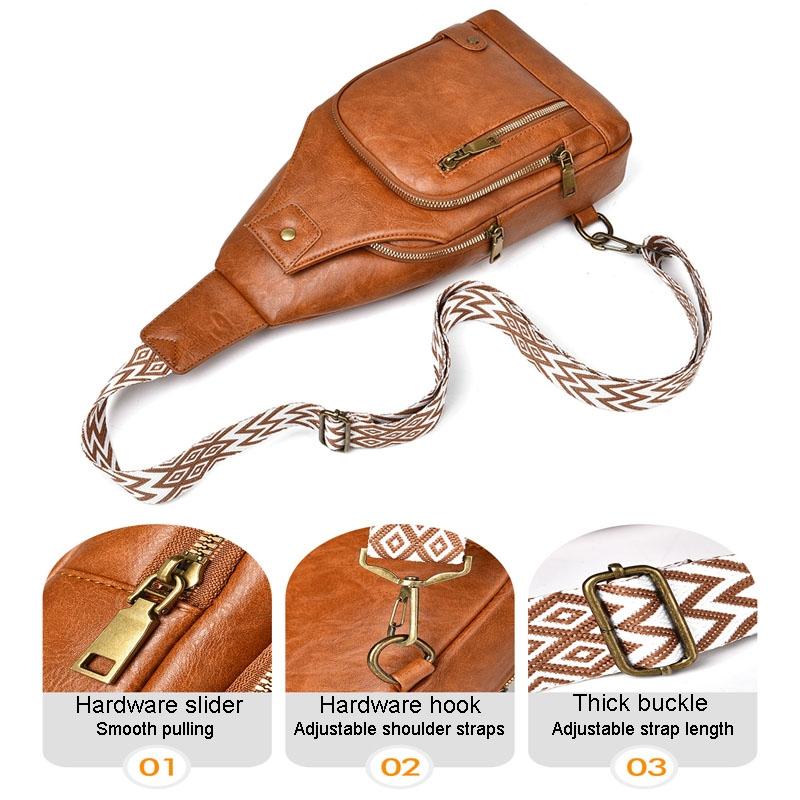 Versatile Single Shoulder Chest Bag For Motorcyclists - Black 7