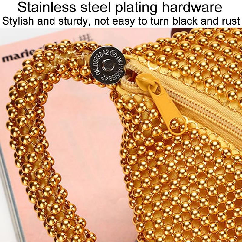 Soft Beaded Ladies Clutch Bag for Banquets - Black 6