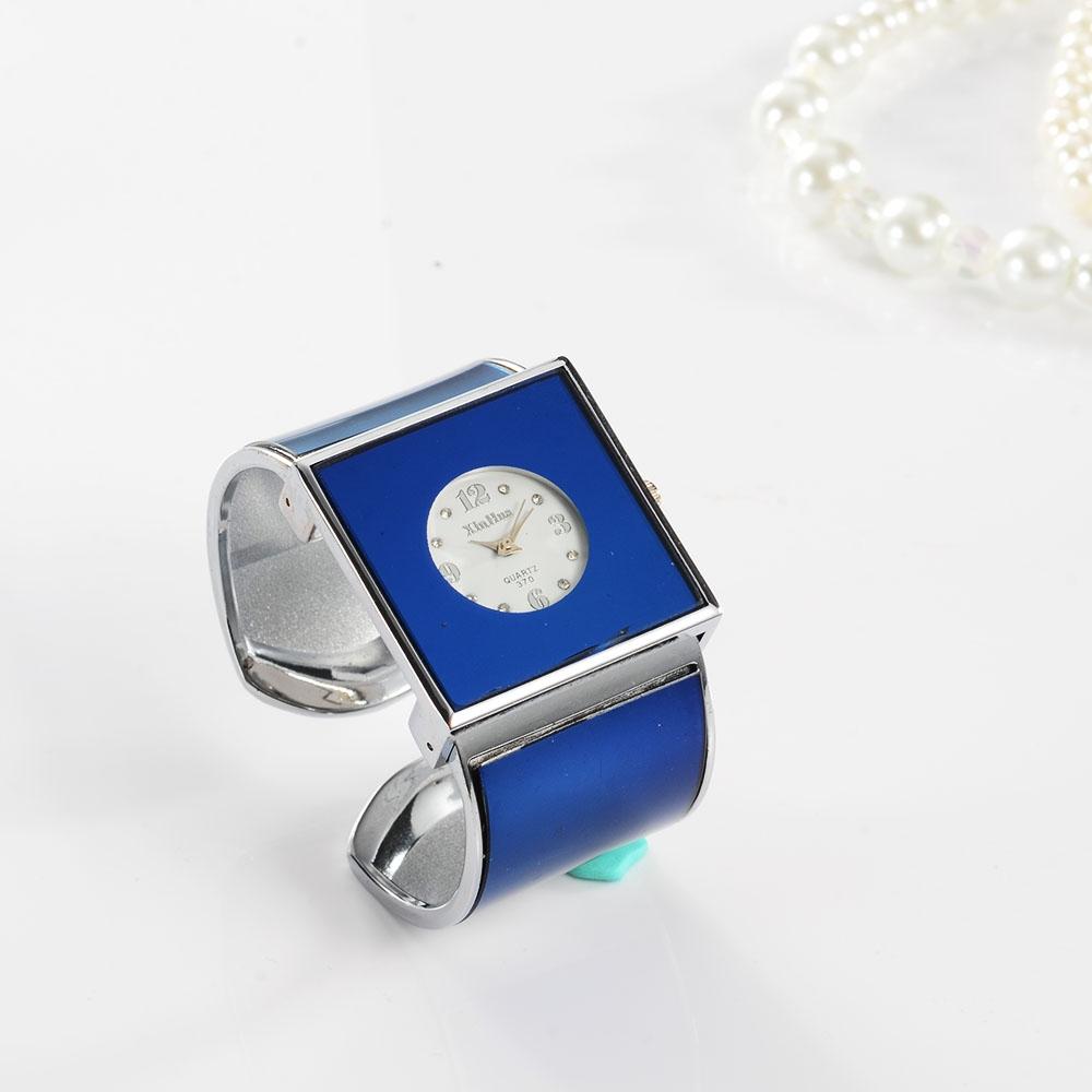 Women Square Dial Bracelet Watch - Large Face - White 9