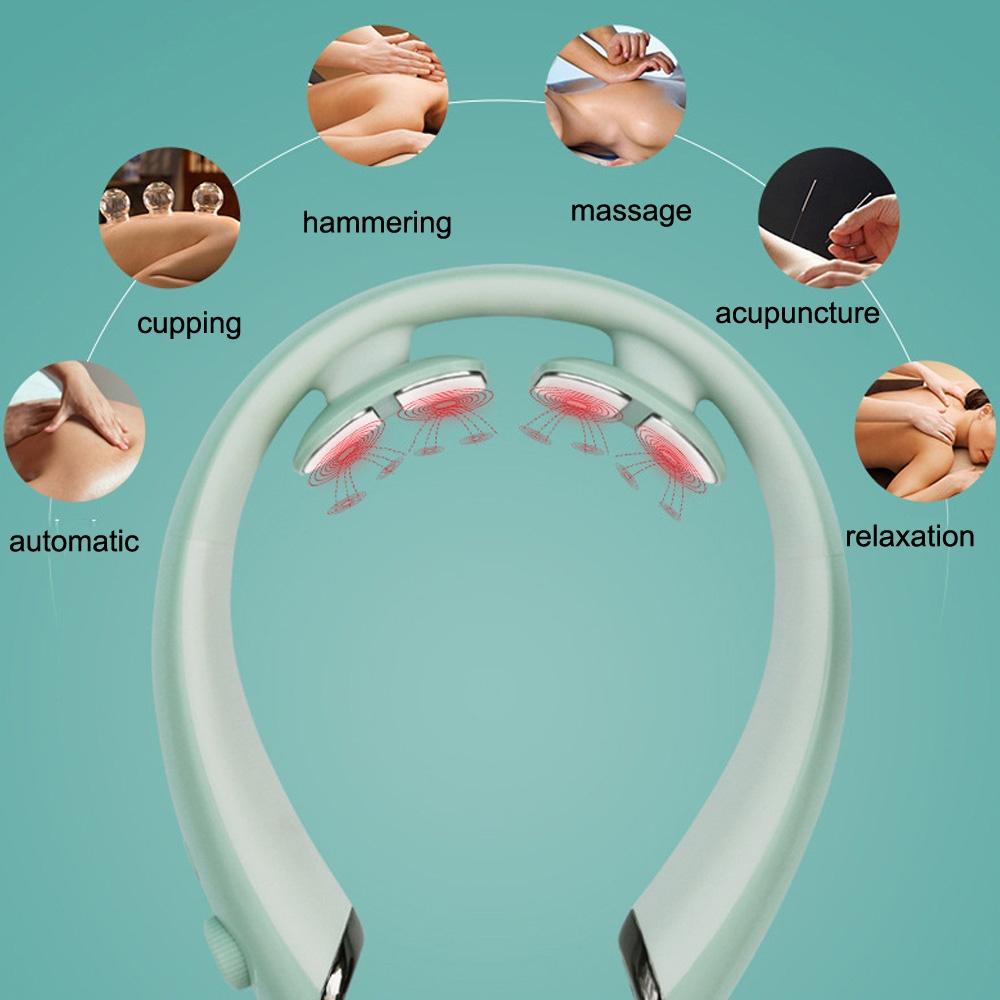 Low Frequency Heat Cervical Massager Green 7