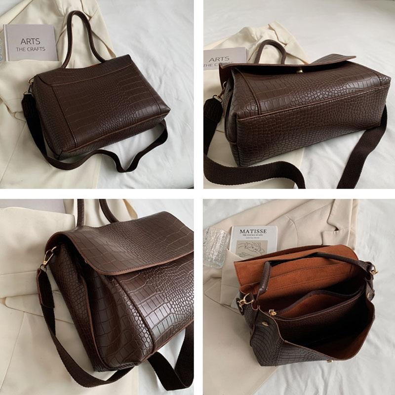 Stylish Winter Crossbody Tote For Women - Black 5