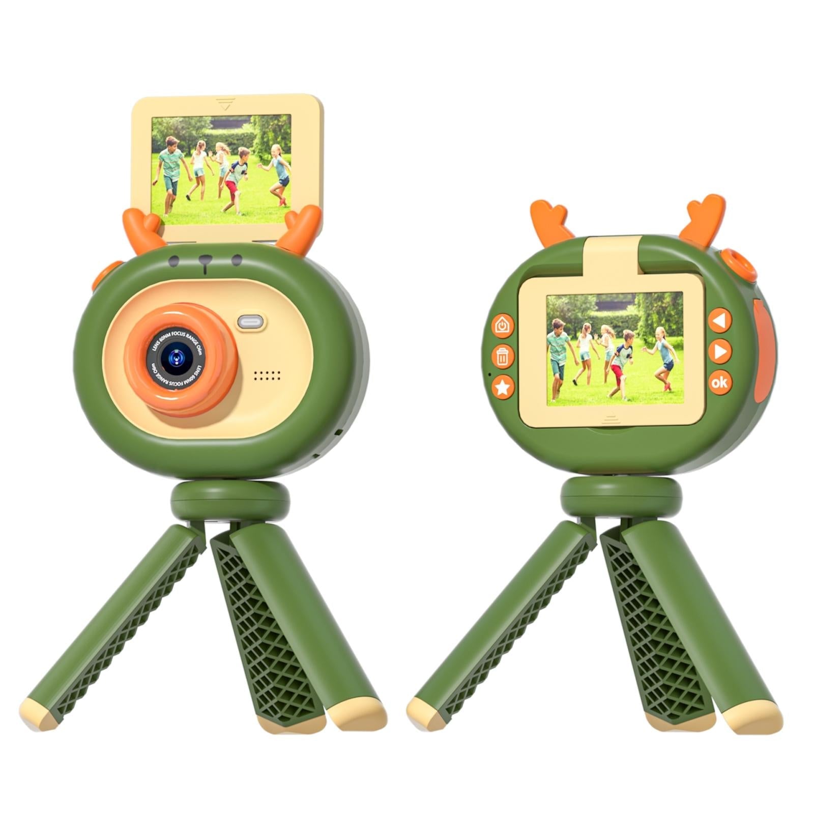 180-degree Flip-screen Cartoon Digital Camera with Stand 2.4-inch 1080p Hd - Violet 13