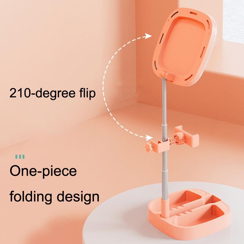 Portable Folding Desktop Live Broadcast Light Stand - White 4