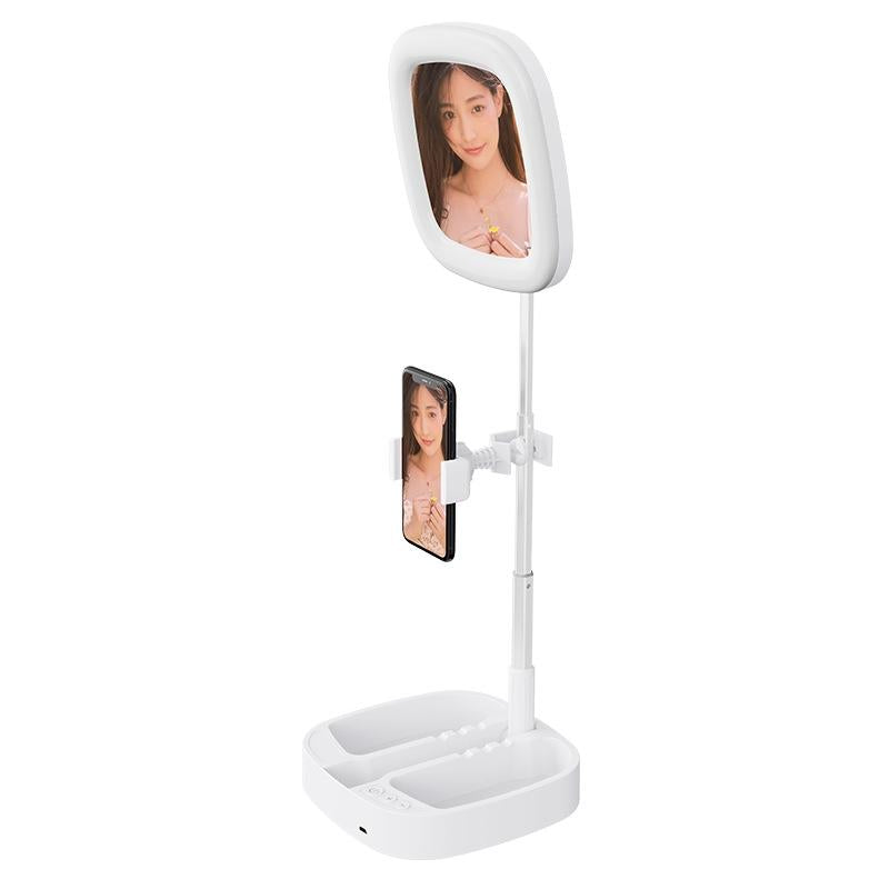 Portable Folding Desktop Live Broadcast Light Stand - White 9