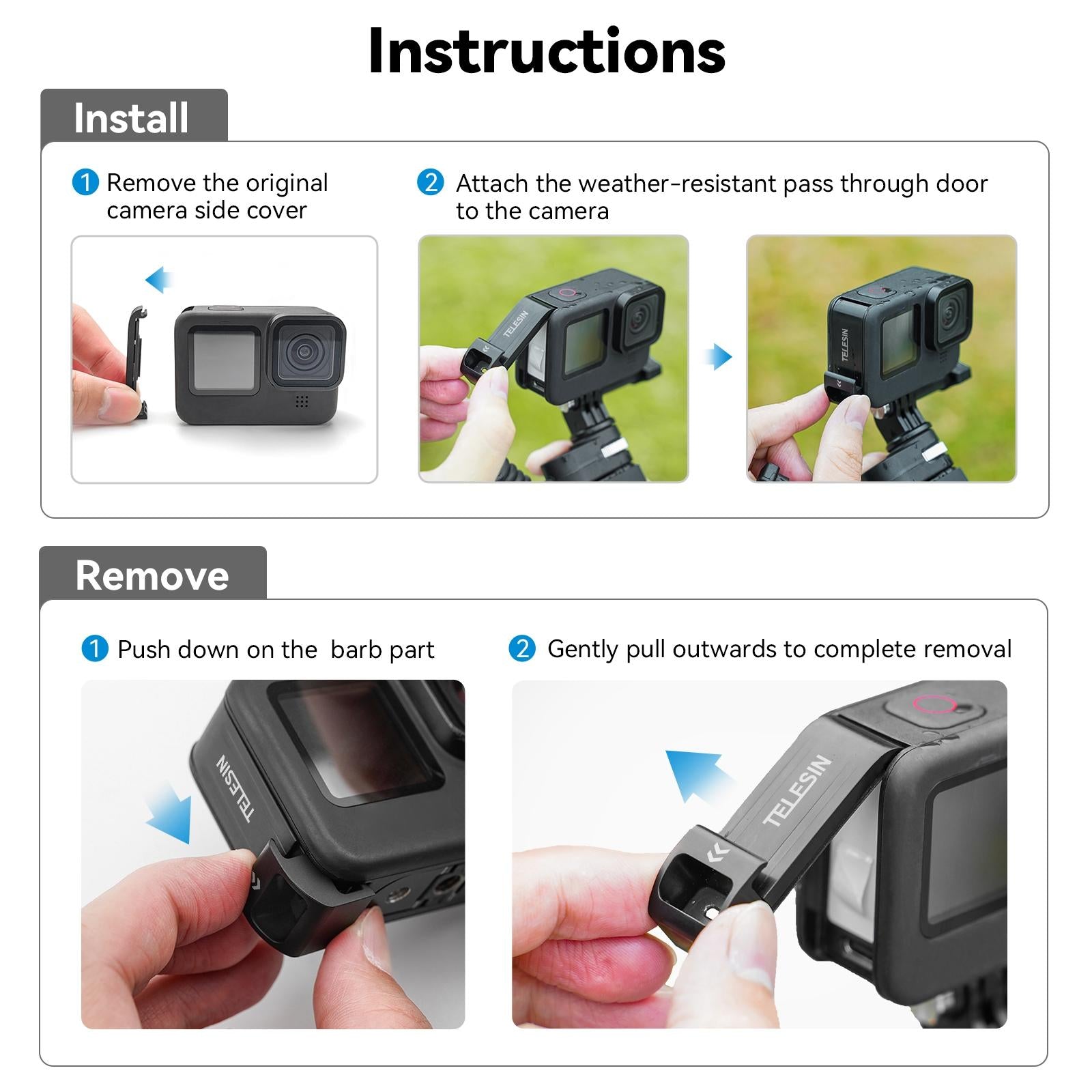 Waterproof Side Cover for Gopro Hero11 8
