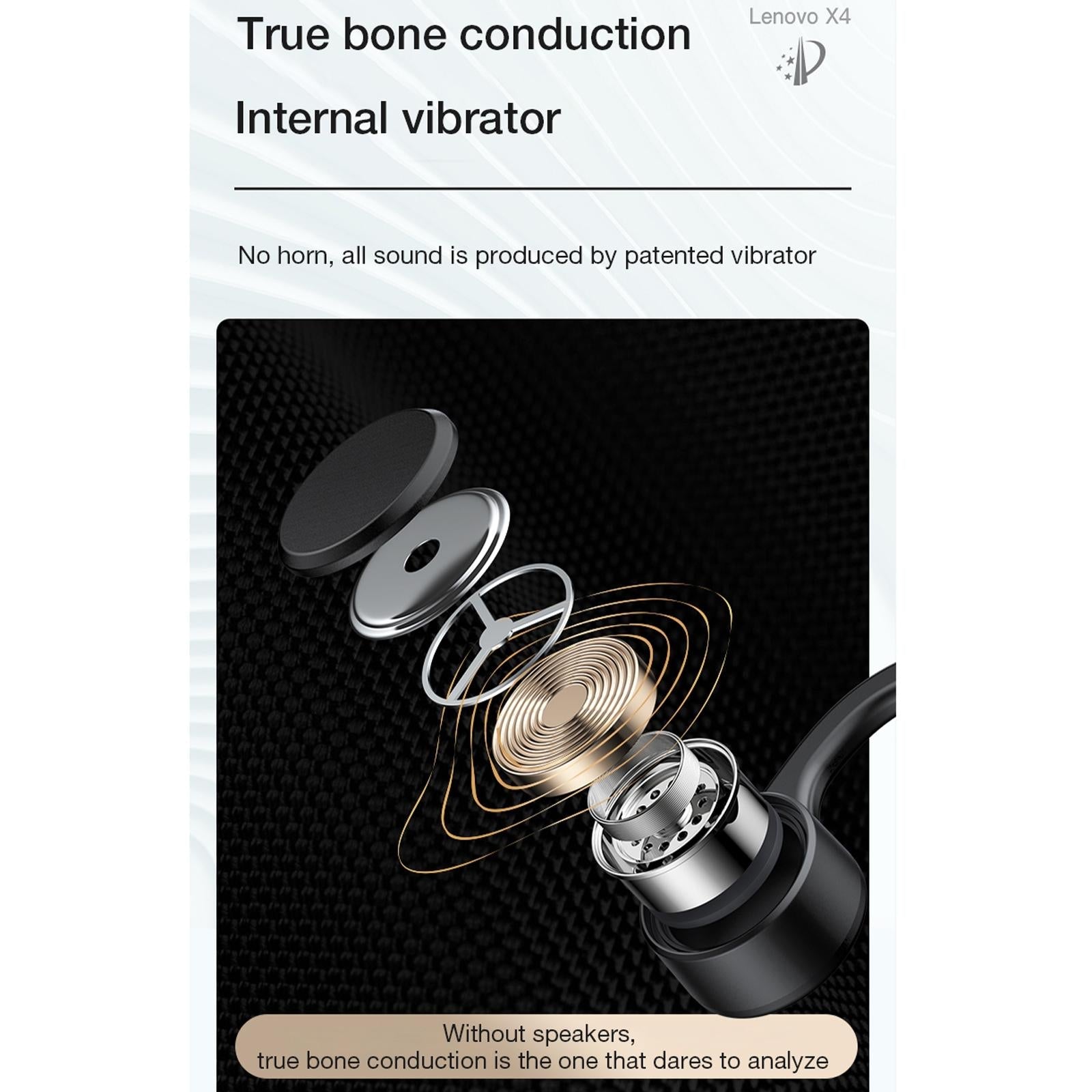 Waterproof Bone Conduction Bluetooth Earphones - Black 3
