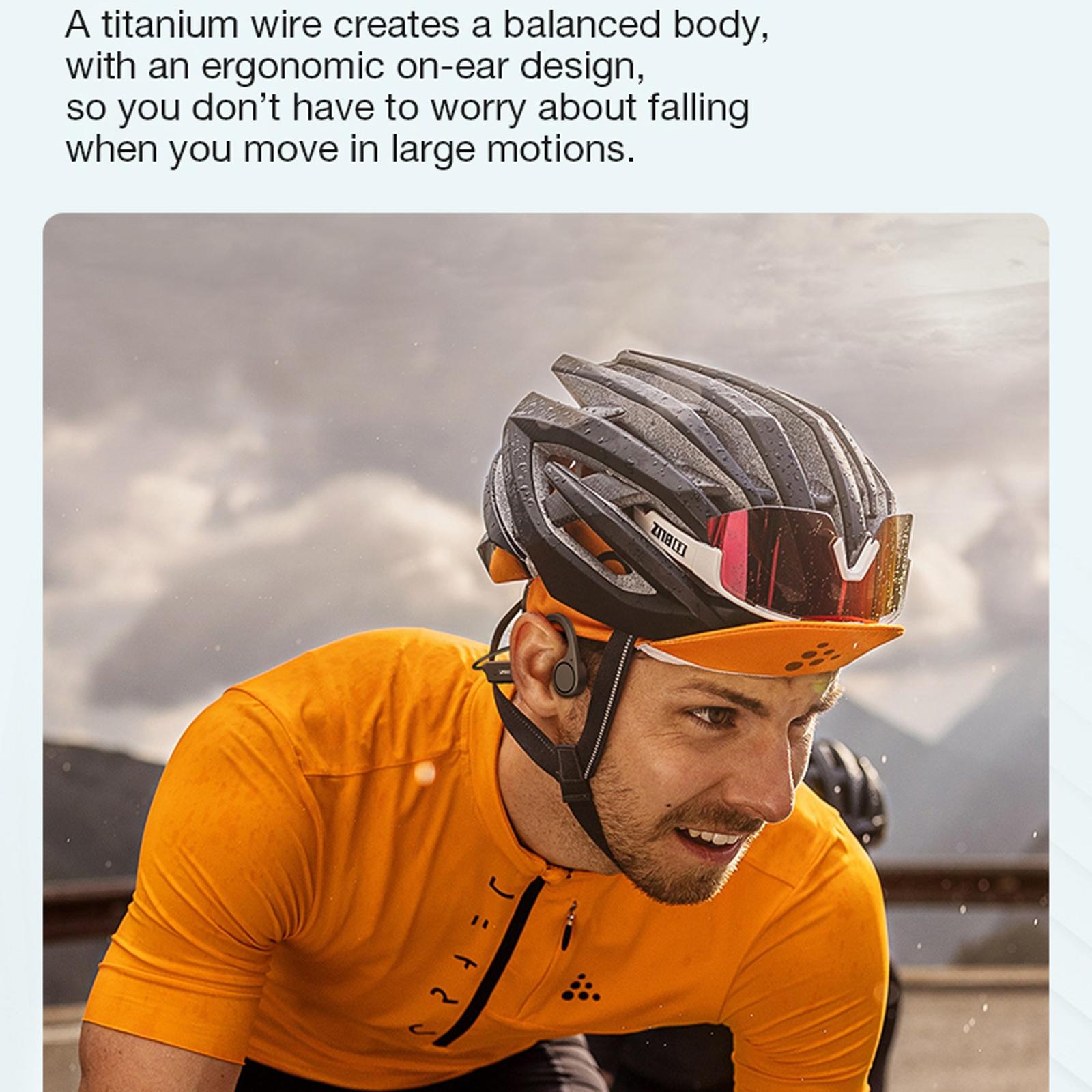 Waterproof Bone Conduction Bluetooth Earphones - Black 7
