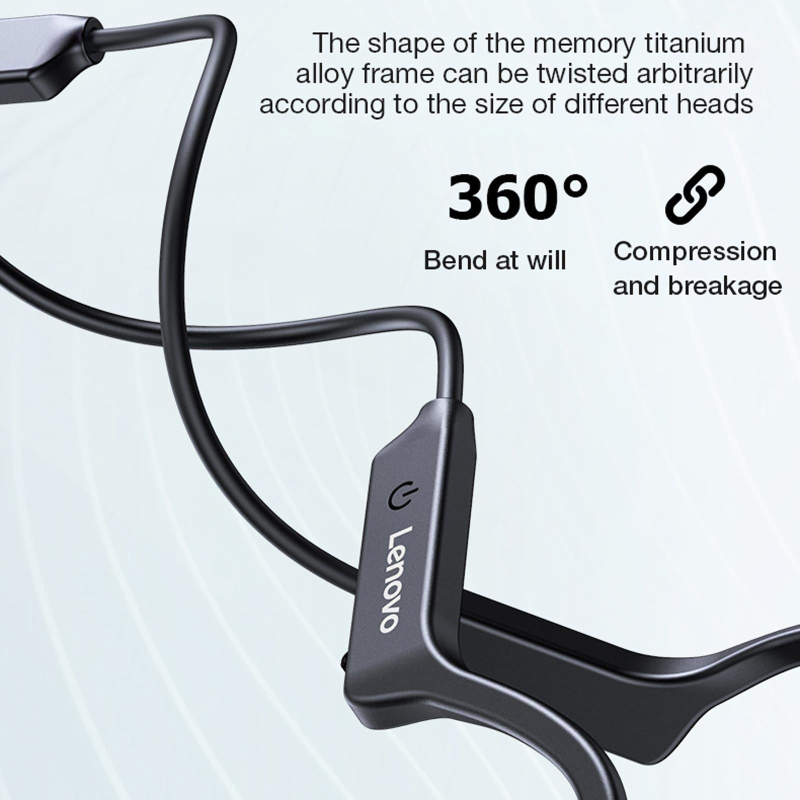 Waterproof Bone Conduction Bluetooth Earphones - Black 8