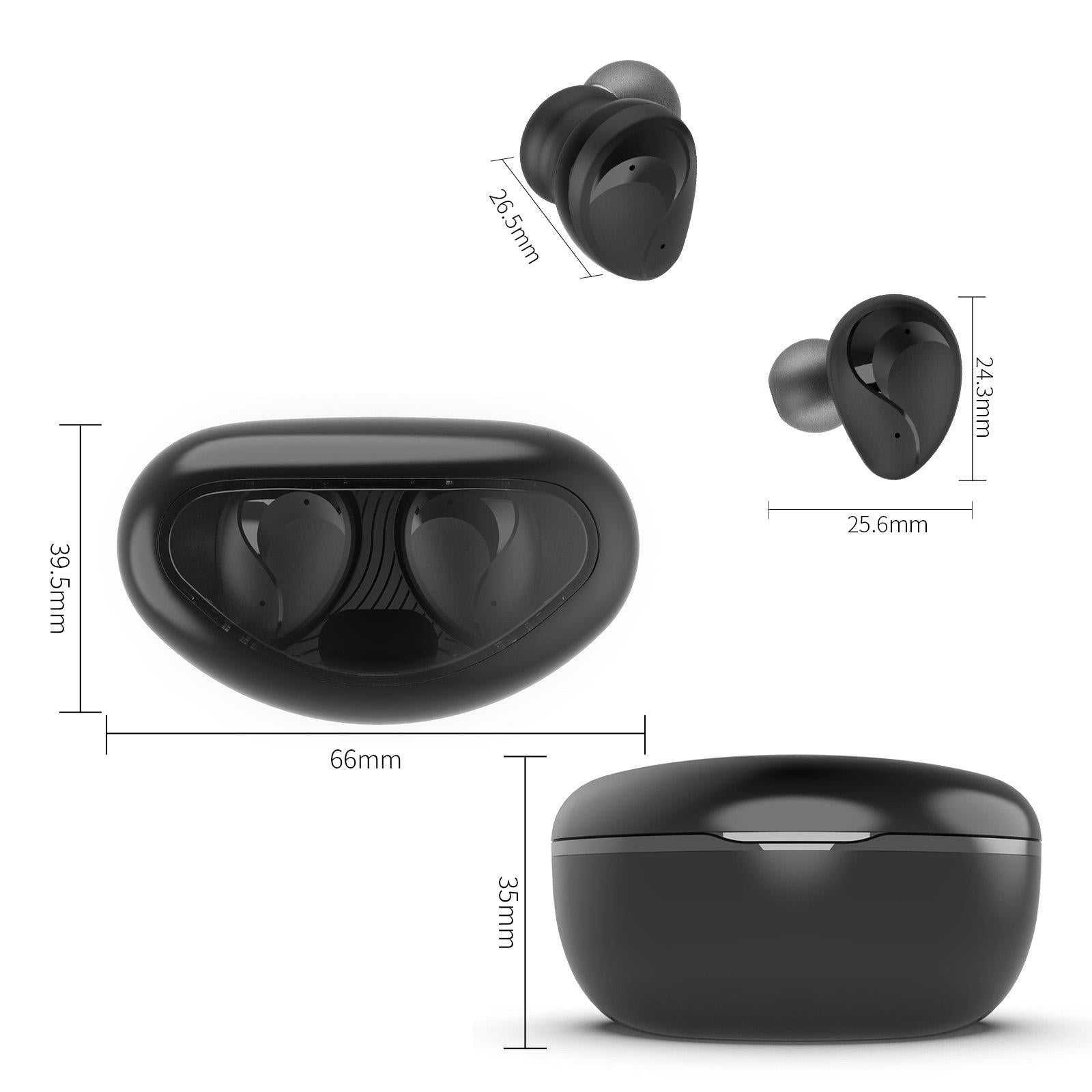 Wireless Bluetooth Headset with Power Display - Mini - Blue 4