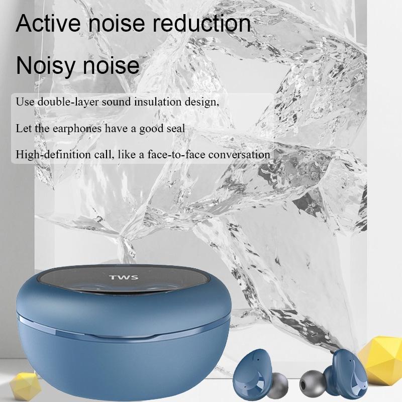 Wireless Bluetooth Headset with Power Display - Mini - Blue 7