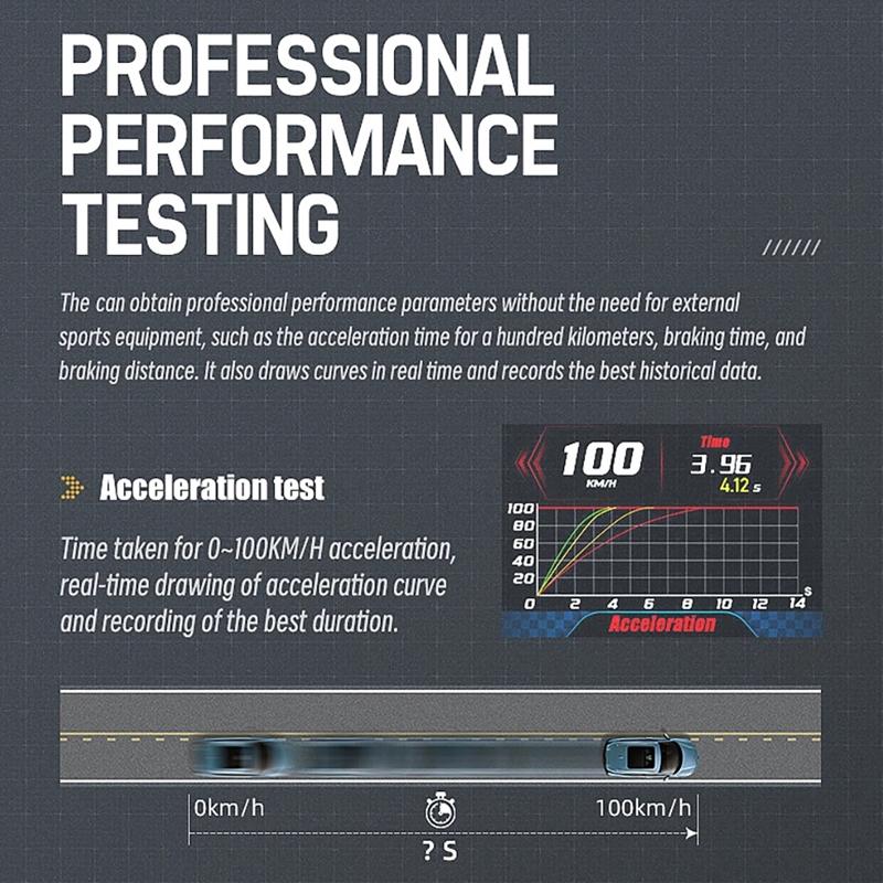 Car Obd Hud Lcd Speedometer Clear Display - English Version 10
